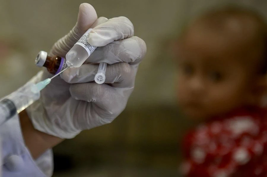 Vaccination coverage gaps have been further exacerbated in 2020 by COVID-19. (File/AFP)