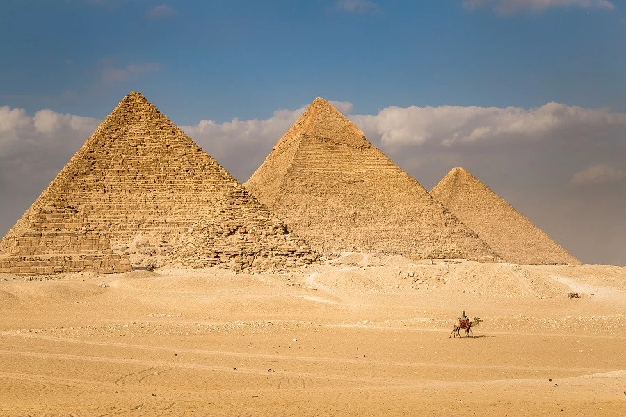 The Giza pyramids will serve as the backdrop for ‘Forever is Now.’ (Shutterstock)