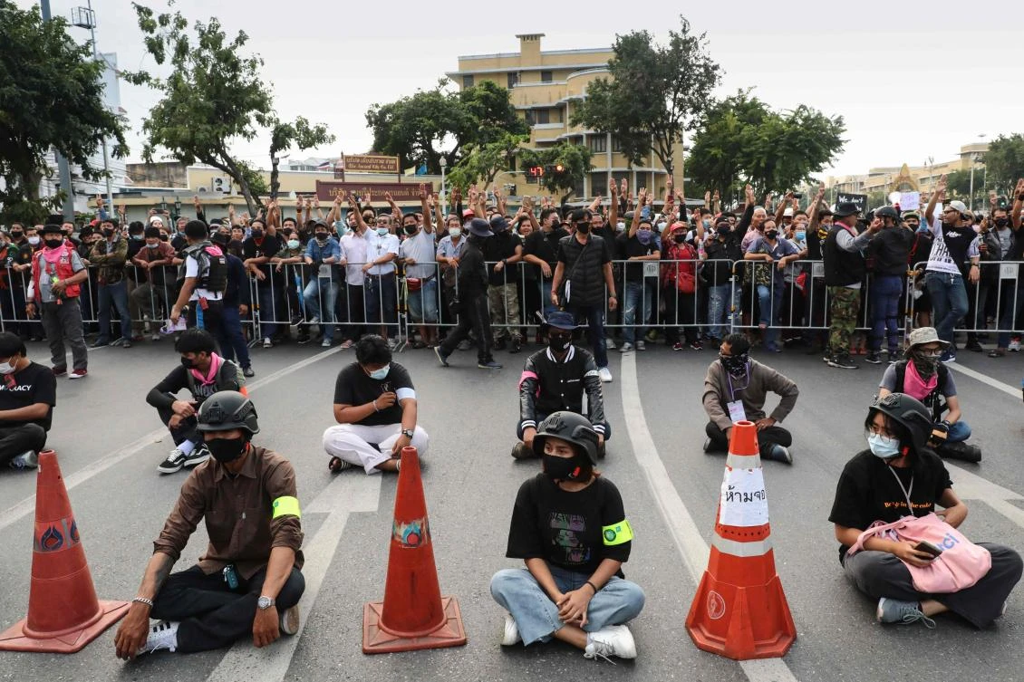 Protests since July have increasingly called for reforms to the powerful Thai monarchy, breaking a long-standing taboo against criticizing the institution. (AFP)