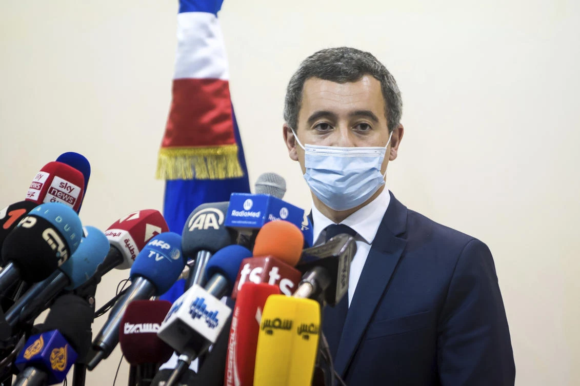 French Interior Minister Gerald Darmanin on Sunday praised his country’s “cooperation” with Algeria against extremism. (File/AP)