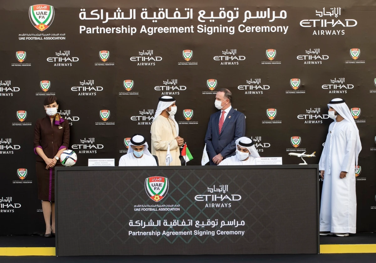 Etihad will be the official sponsor of the UAE’s national football teams, including the First team, Olympic team and the Youth teams under the agreement. (WAM)