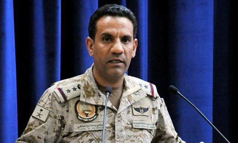 Col. Turki Al-Maliki, spokesperson for the Arab coalition fighting to restore the internationally recognized government in Yemen said naval forces destroyed two explosive-laden boats in the Red Sea. (File/SPA)