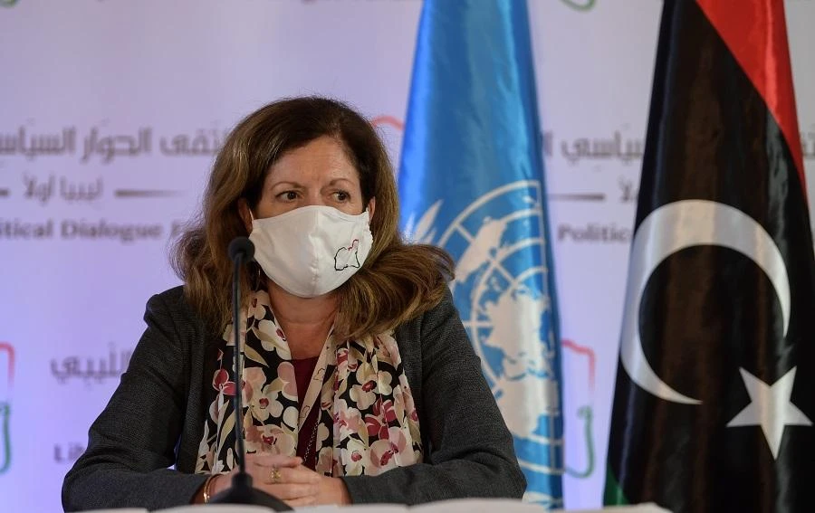 Interim UN envoy Stephanie Williams. (File/AFP)