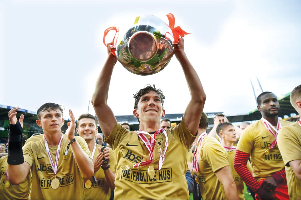 Gustav Wikheim left FC Midtjylland to sign for Al-Fateh in 2019. (AFP file photo)