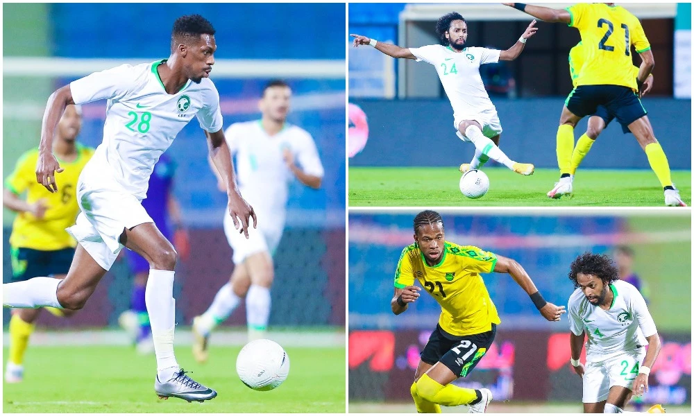 Saudi Arabia returned to international football action in style on Saturday evening in Riyadh with a 3-0 win over Jamaica in their first game of 2020. (Twitter: @SaudiNT)