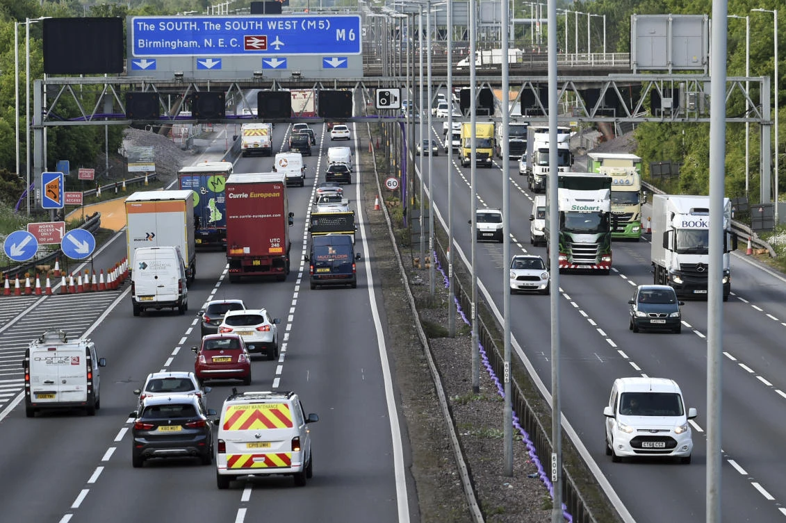 The new date for a ban on new petrol and diesel cars is five years earlier than the 2035 pledge that Prime Minister Boris Johnson made. (AP)