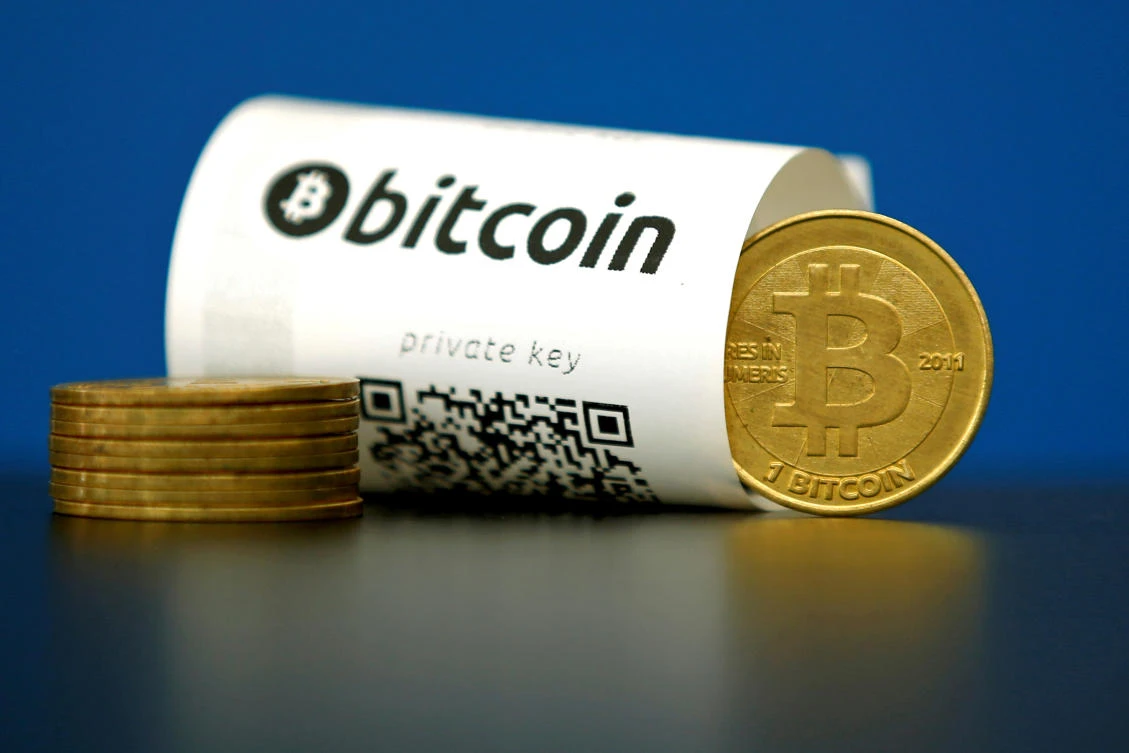 The world’s most popular cryptocurrency has gained around 160 percent this year. (Reuters)