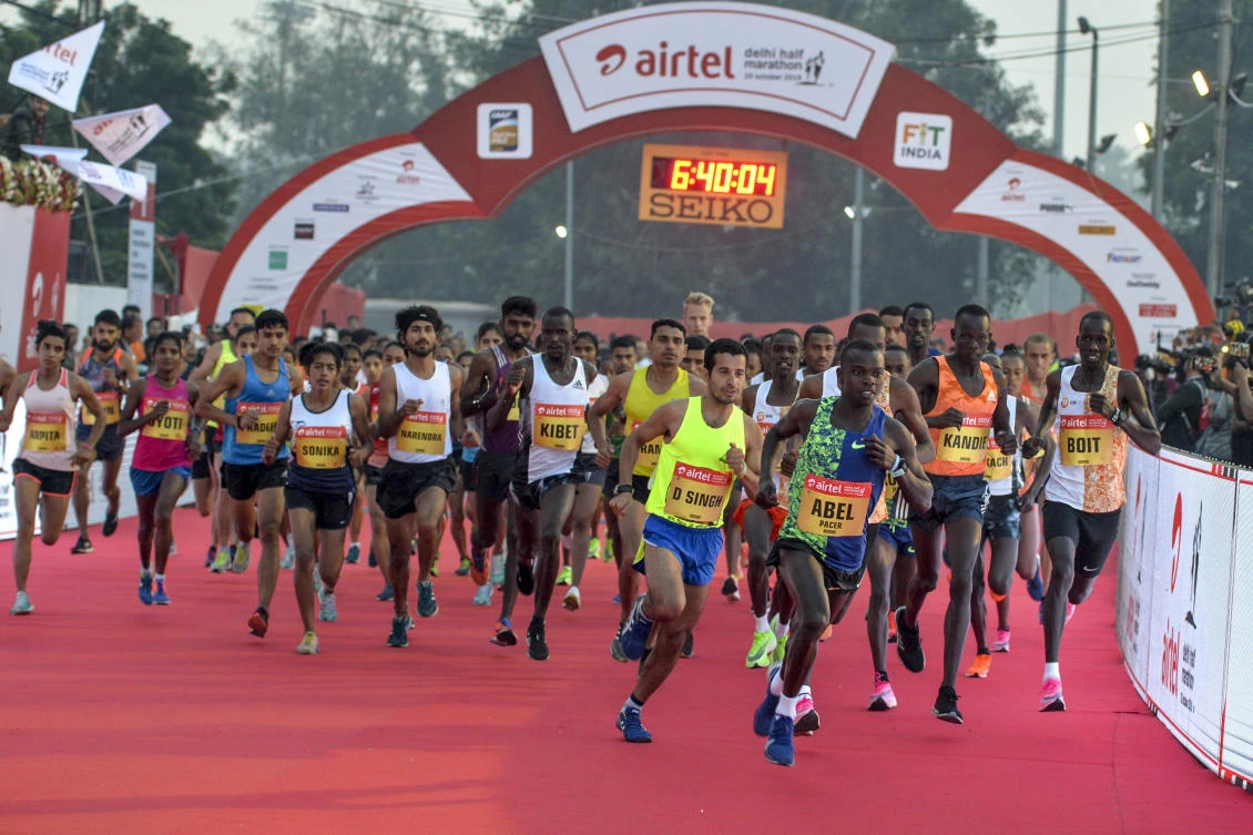 Organizers say the “highest level of safety-standards, with bio-secure zones” have been laid on for the race starting at the Jawaharlal Nehru Stadium.(File/AFP)