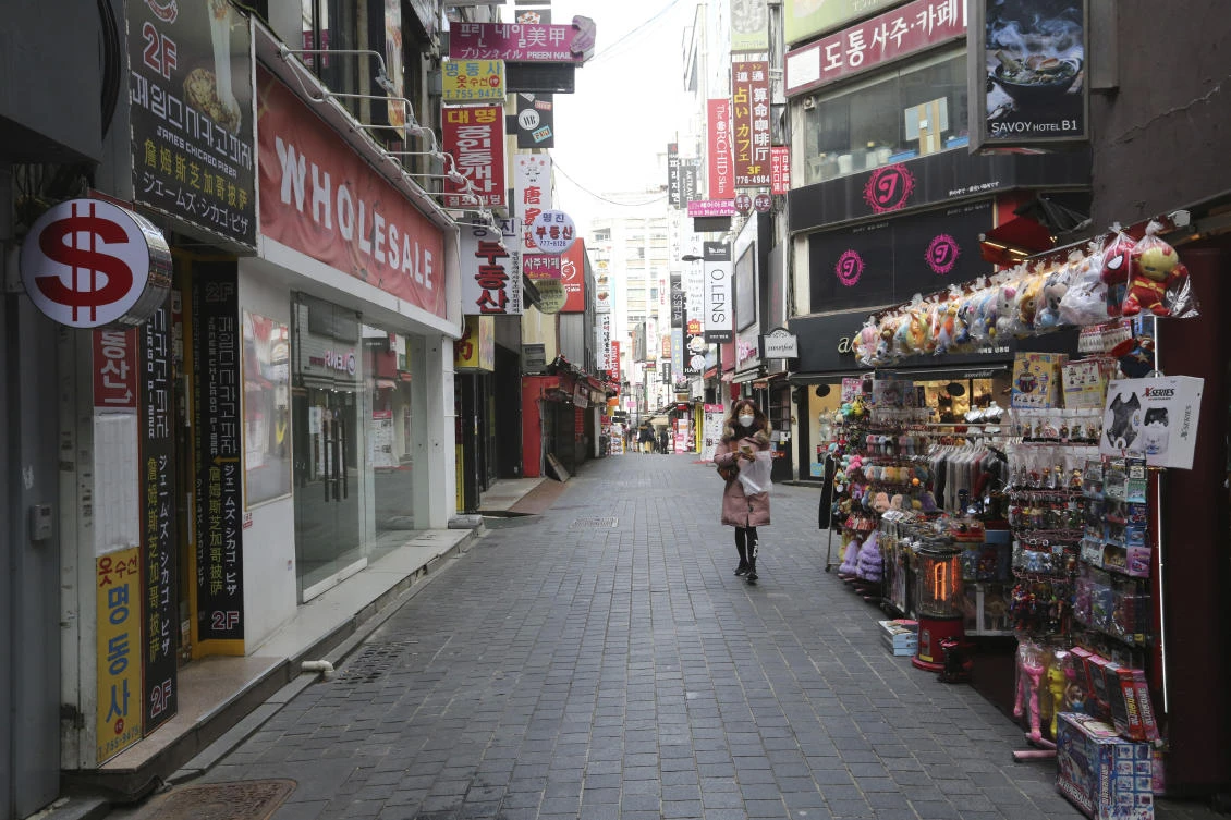 South Korea said restrictions would be tightened on gatherings and activities seen as prone to virus transmission, especially in the capital Seoul and surrounding urban areas. (AP)