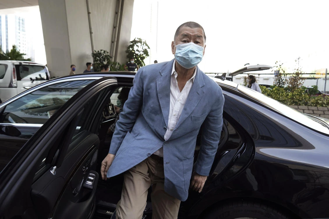 Jimmy Lai, the pro-democracy Hong Kong media tycoon who was arrested during a crackdown on dissent, was charged on Dec. 2, 2020, with fraud but no national security offenses. (AP)