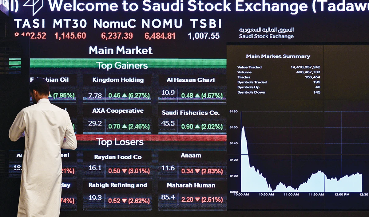 The decline in the market accelerated in the last half hour of trading after witnessing intense selling operations. (AFP)