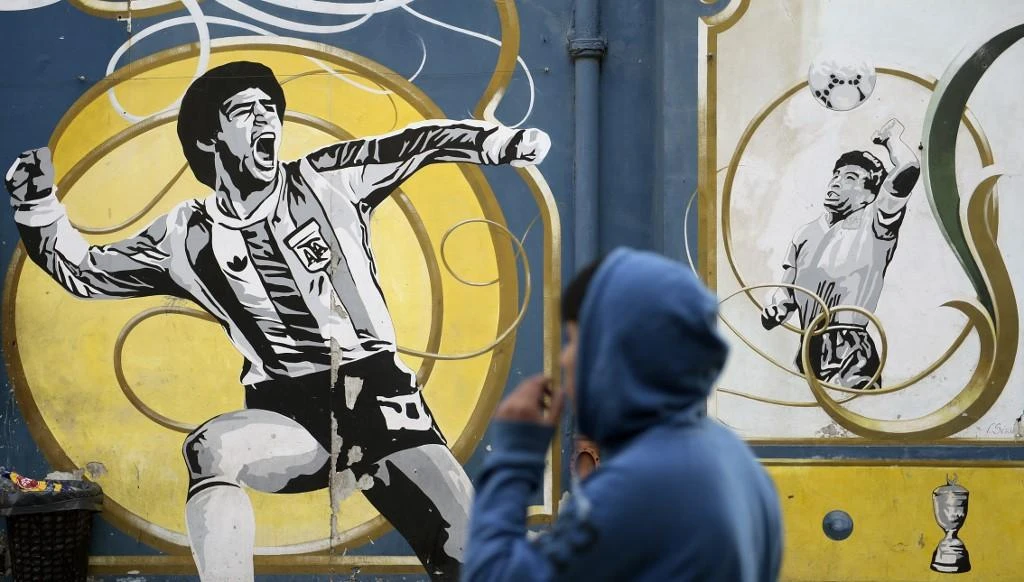 The proposed P1,000 note would feature Diego Maradona’s face on one side and a picture of one of his most famous goals on the other. (AFP)