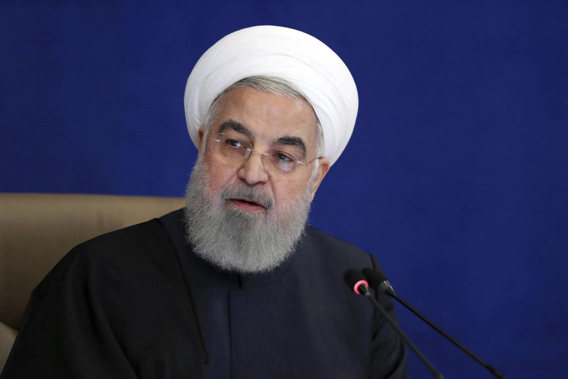 Iranian President Hassan Rouhani reiterated his determination to seize the “opportunity” presented by the change of US president in January. (Iranian Presidency Office via AP)