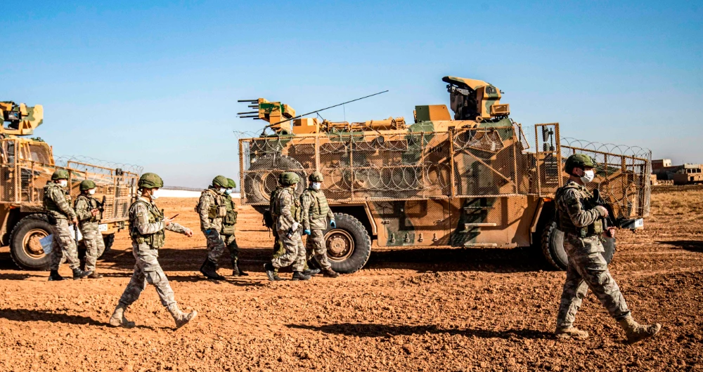 Turkish forces and their Syrian proxies last year seized a 120-km stretch of land inside the Syrian border from Kurdish forces. (AFP)
