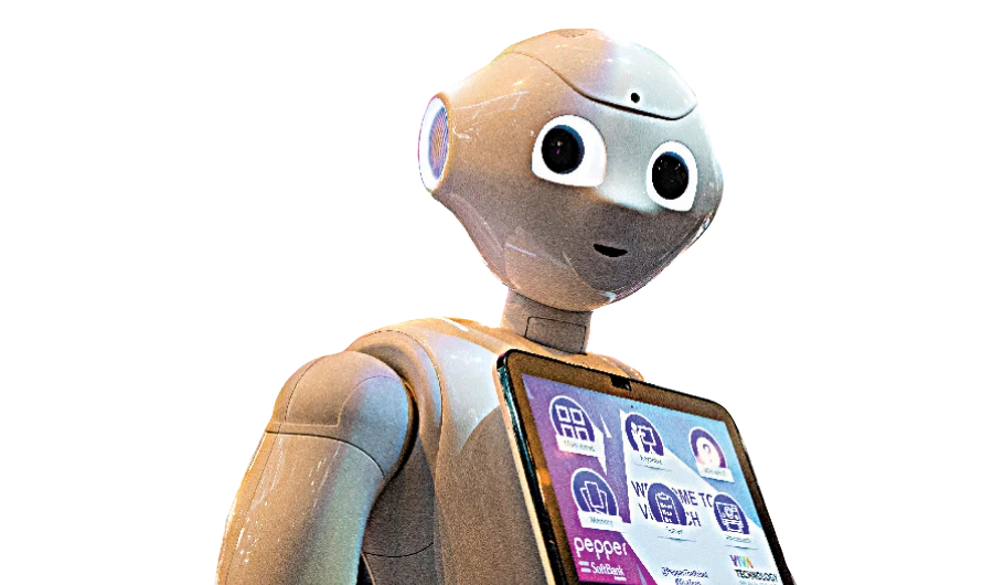 Pepper, a humanoid robot manufactured by SoftBank. (AFP)