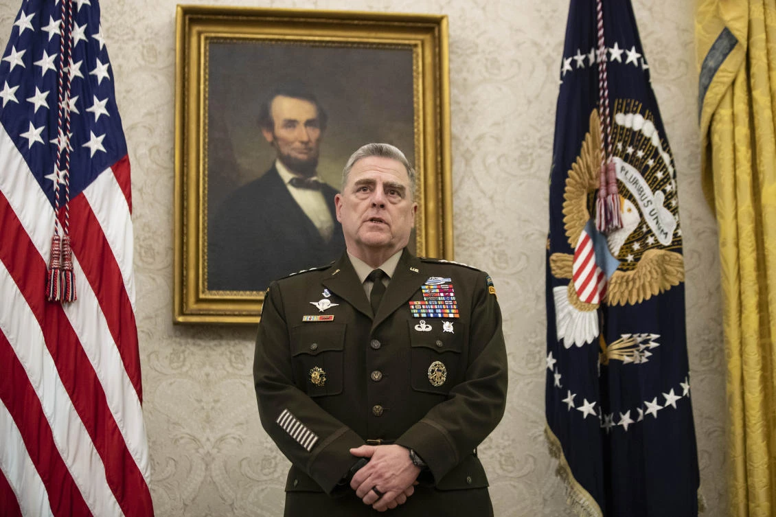 Army Gen. Mark A. Milley, chairman of the Joint Chiefs of Staff, met for about two hours with Taliban negotiators in Doha, Qatar, on Tuesday. (AP)