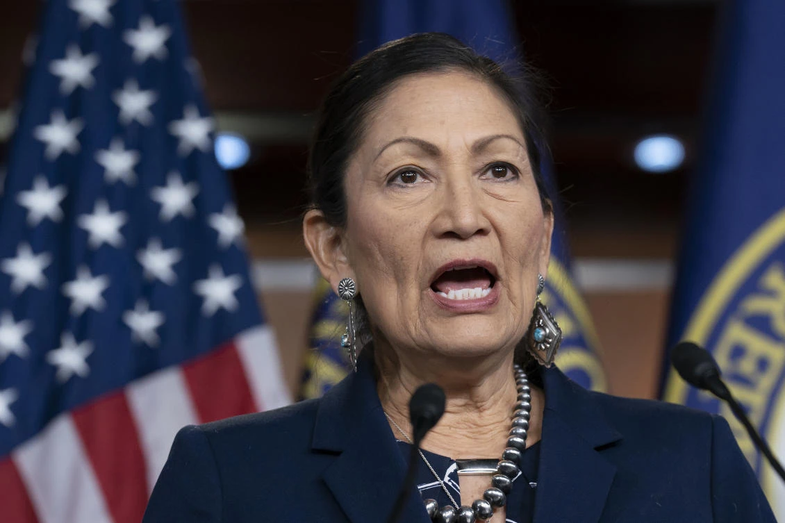 Rep. Deb Haaland of New Mexico, US president-elect Joe Biden's pick for interior secretary. (AP Photo/J. Scott Applewhite, File)