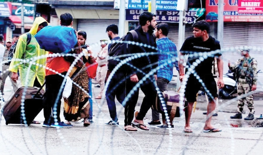 Tensions have soared between Kashmir residents and New Delhi after the region lost its special status last year. (AFP)