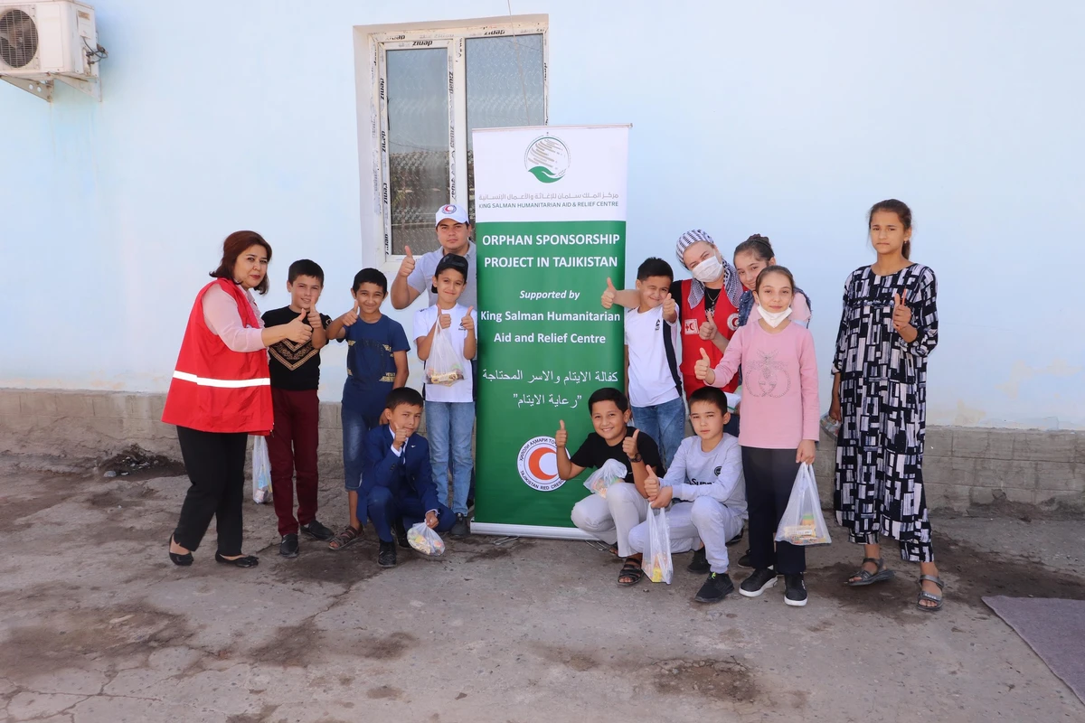 The aid agency is helping orphans and needy families in the Khalton district of Tajikistan. (SPA)