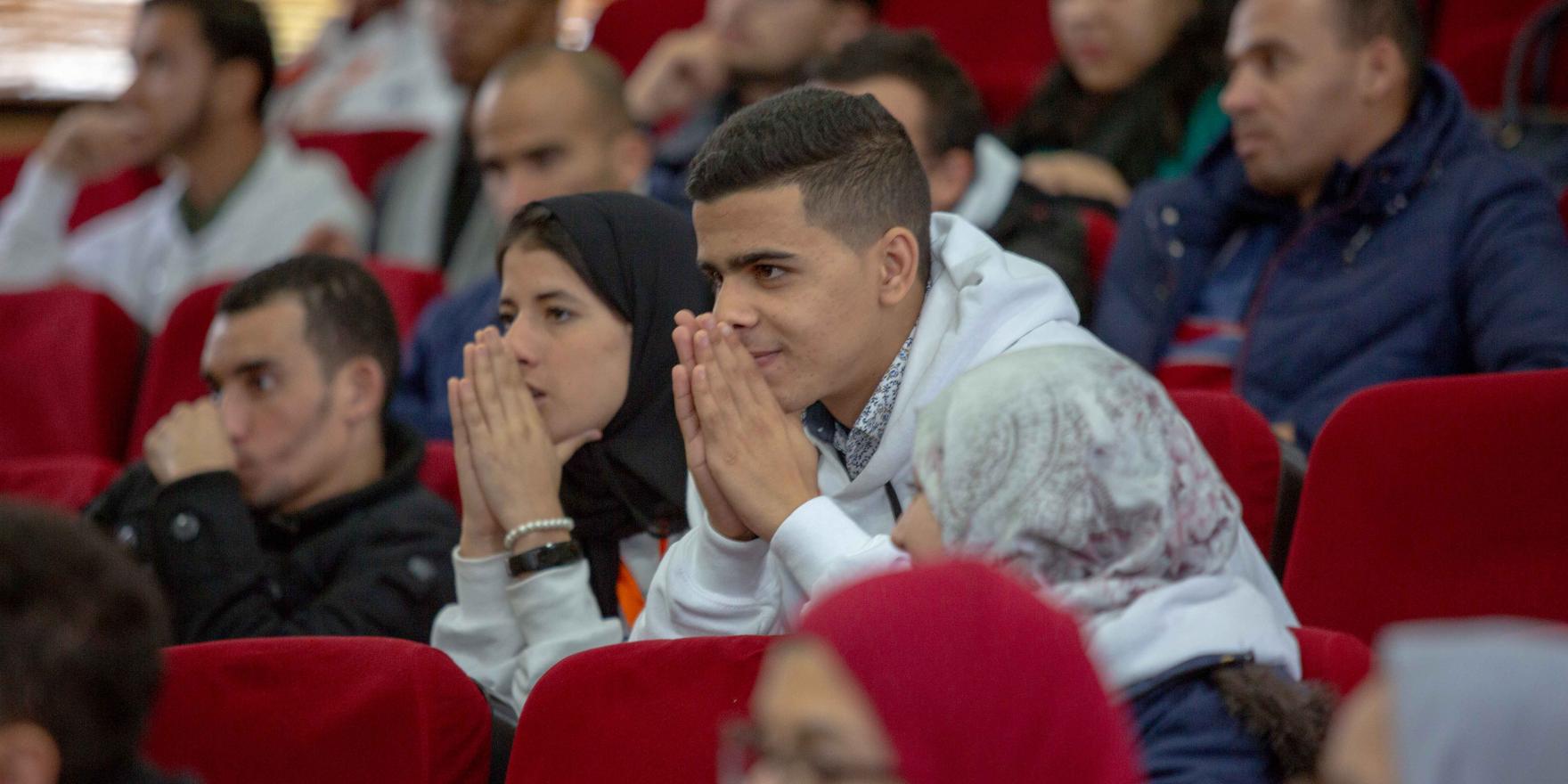 Young people participate in a Young Mediterranean Voices event. (File/Young Mediterranean Voices)