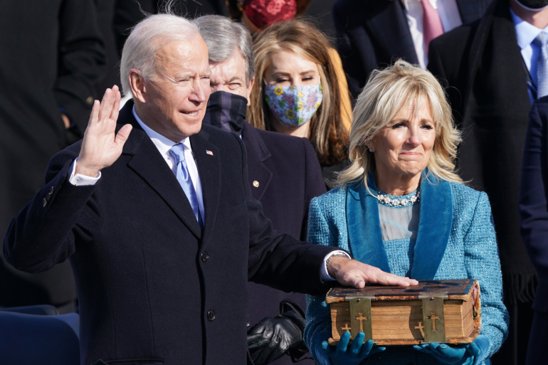 Joe Biden is sworn in as the 46th President of the United States. (Reuters)