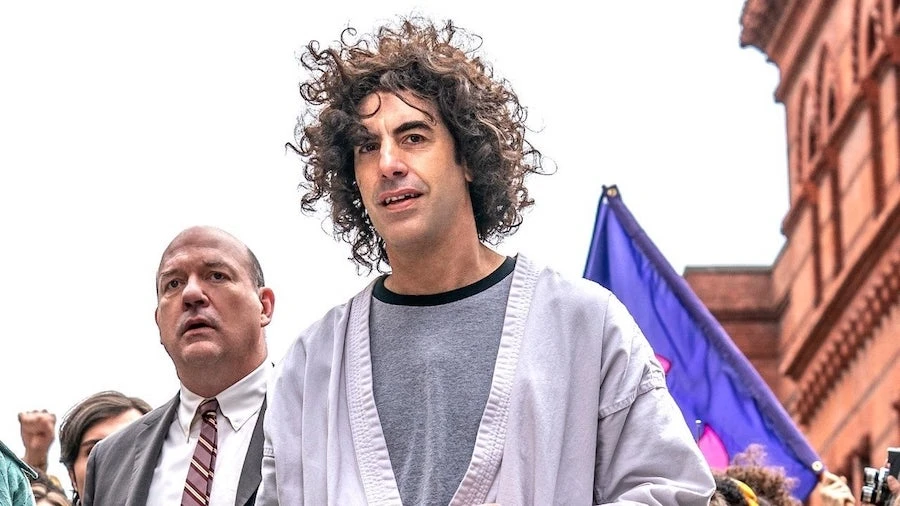 Actor Sacha Baron Cohen talks ‘Chicago 7’ amid novel Oscars push