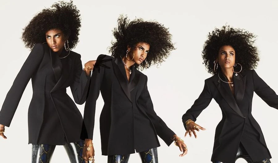 The 24-year-old is the latest face of Versace’s Spring 2021 ‘Flash’ campaign. Supplied