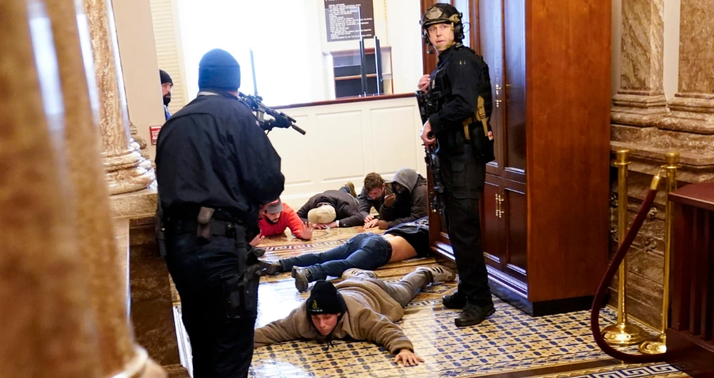 Hundreds of Trump supporters entered the Capitol on Wednesday. (AP)