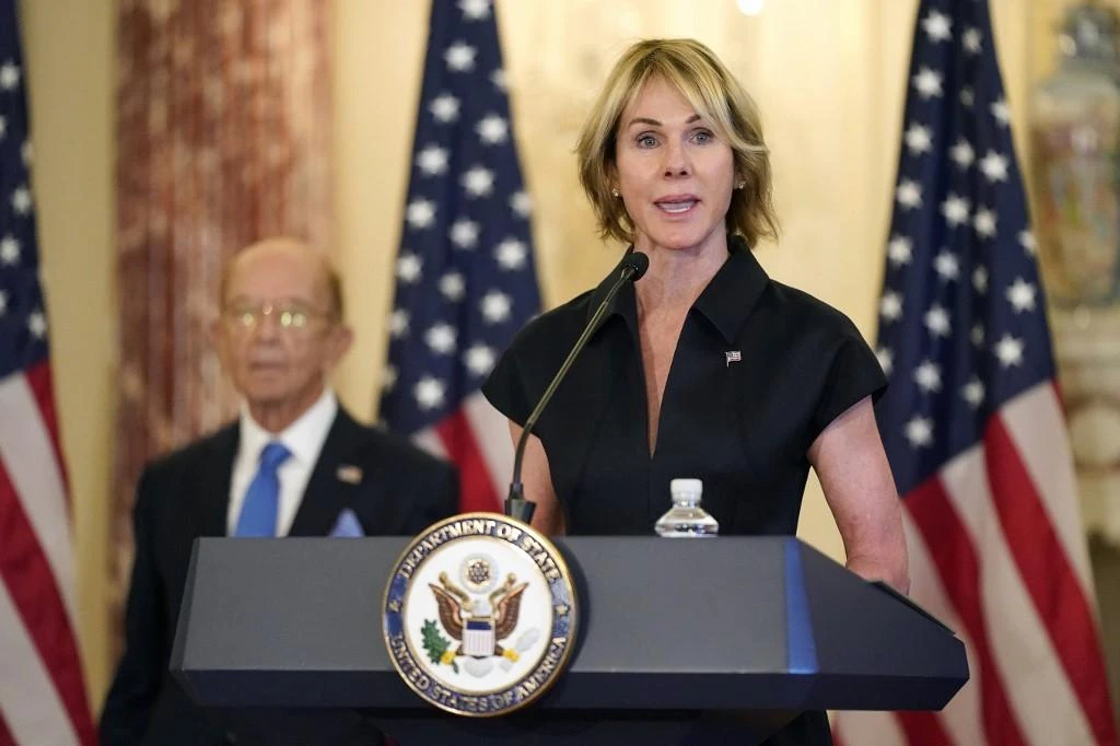 United Nations Ambassador Kelly Craft is scheduled to meet with Taiwanese officials and other members of the diplomatic community during her trip. (AFP)