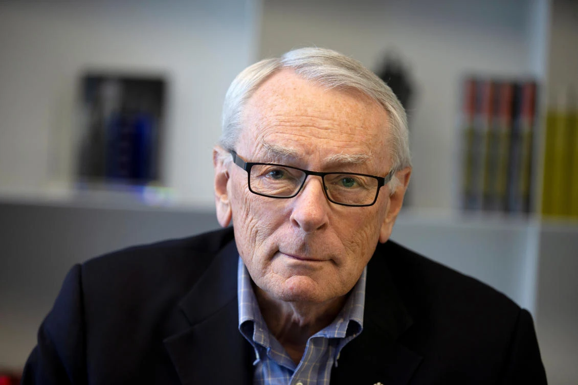 International Olympic Committee (IOC) member Dick Pound poses in his office in Montreal, Quebec, Canada Feb. 26, 2020. (File/Reuters)