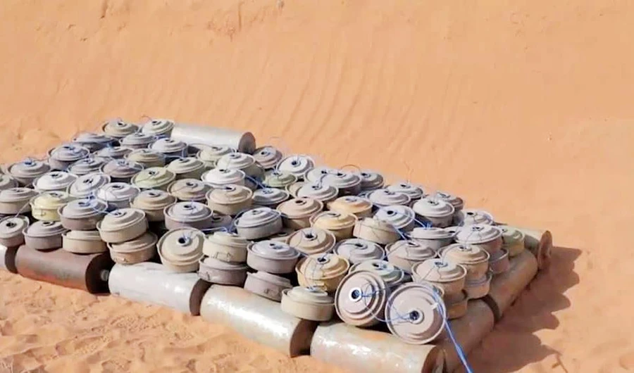 Houthis are developing anti-vehicle mines and turning them into antipersonnel explosives to terrorize civilians. (SPA)