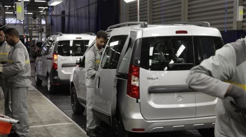 Employees work at the assembly line of Dacia Sandero cars at a factory operated by Somaca in Tangiers (file photo: Reuters)