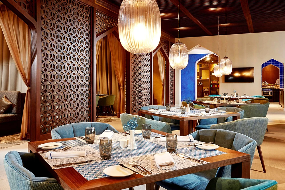 The hotel has elegant Middle Eastern style décor and offers serene ambiance.