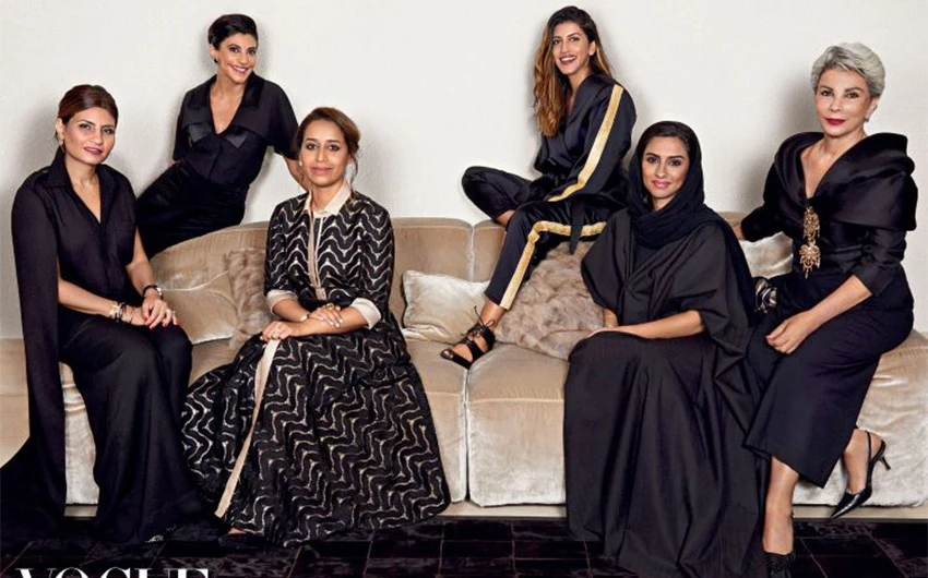 Six Saudi Arabian designers, Daneh Buahmad, Aljawharah “Sadeem” Abdulaziz Alshehail, Shad Alshuhail, Arwa Al Banawi Nora Al Shaikh, Layla Moussa photographed by Dirk Bader for Vogue Arabia June 2018. (Photo courtesy: Vogue Arabia/File)