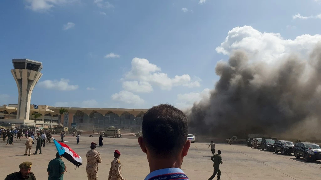 Yemen says ballistic missiles used to attack Aden airport