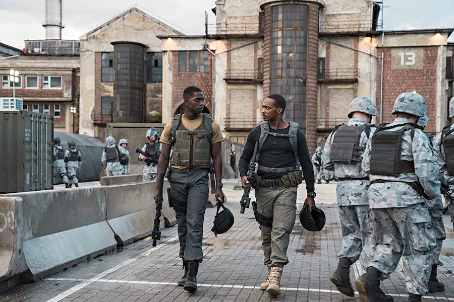 Anthony Mackie cements his leading man status in an uncomplicated Netflix sci-fi thriller. Supplied
