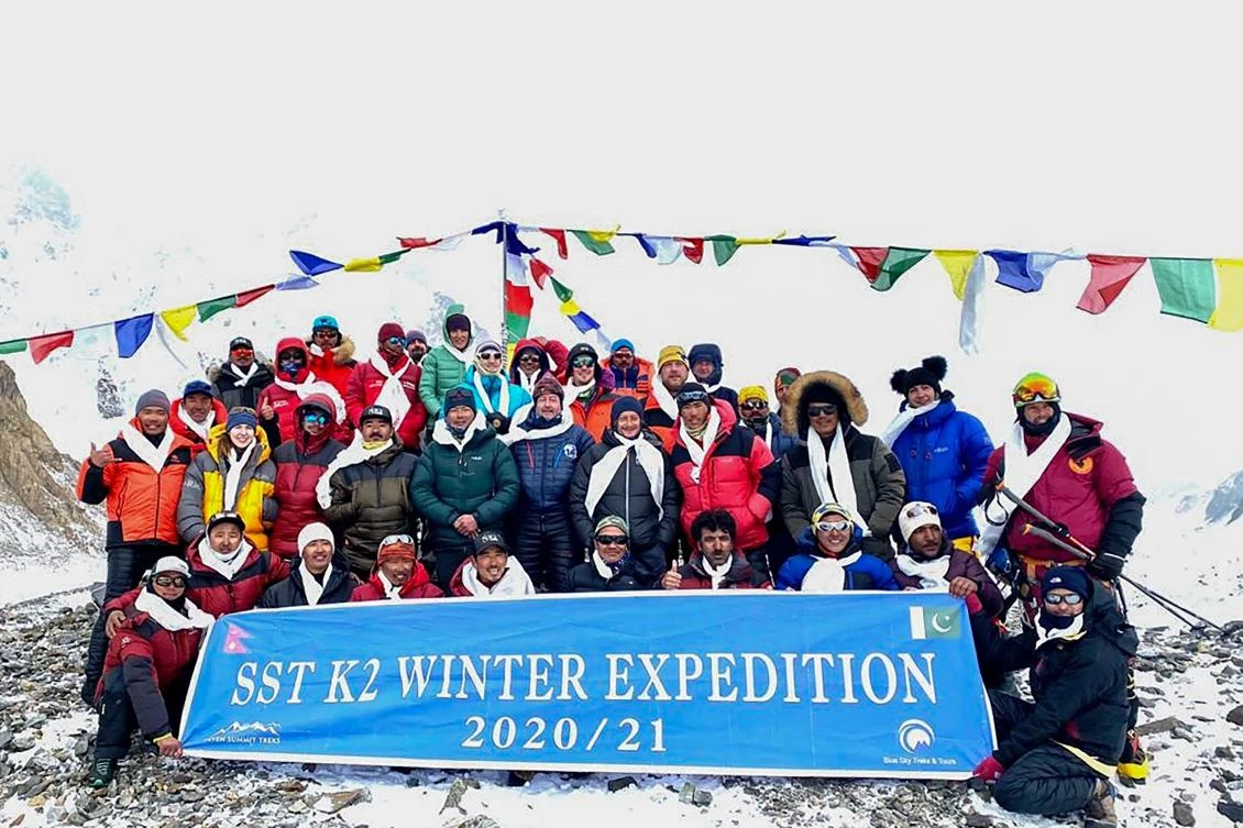 Nepali climbers return to base safely after historic scaling of Pakistan’s K2 in winter