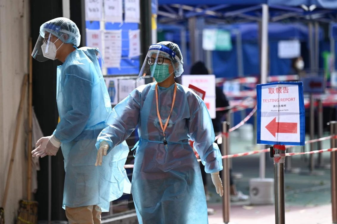 Hong Kong has recorded nearly 10,000 coronavirus cases and 162 deaths since the start of 2020. (AFP)