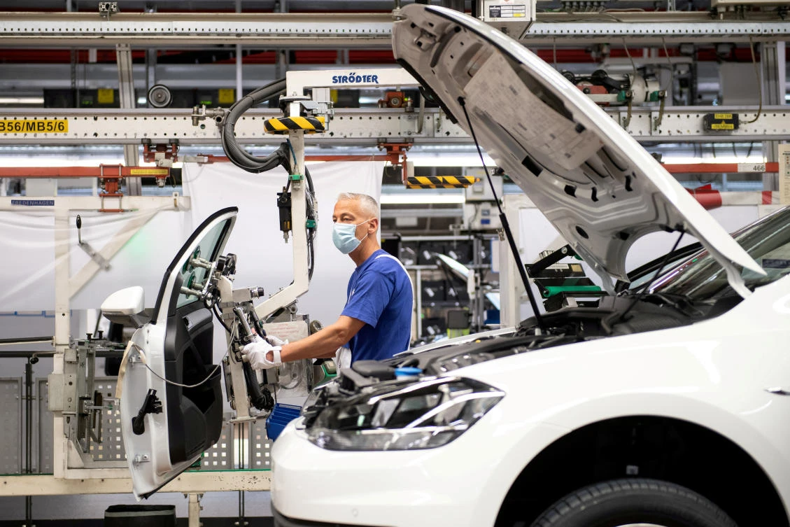 Volkswagen is reducing the combustion-engined cars it offers and retooling more factories to build electric vehicles. (Reuters)