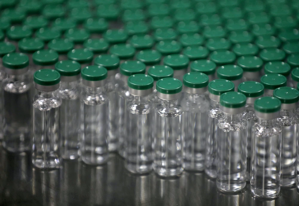 Vials of AstraZeneca’s Covishield coronavirus (COVID-19) vaccine, are seen before they are packaged inside a lab at Serum Institute of India, Pune, India. (File/Reuters)