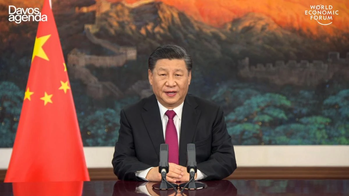 Chinese President Xi Jinping warned global leaders at an all-virtual Davos forum against starting a ‘new Cold War’ while he championed multilateralism. (World Economic Forum/AFP)