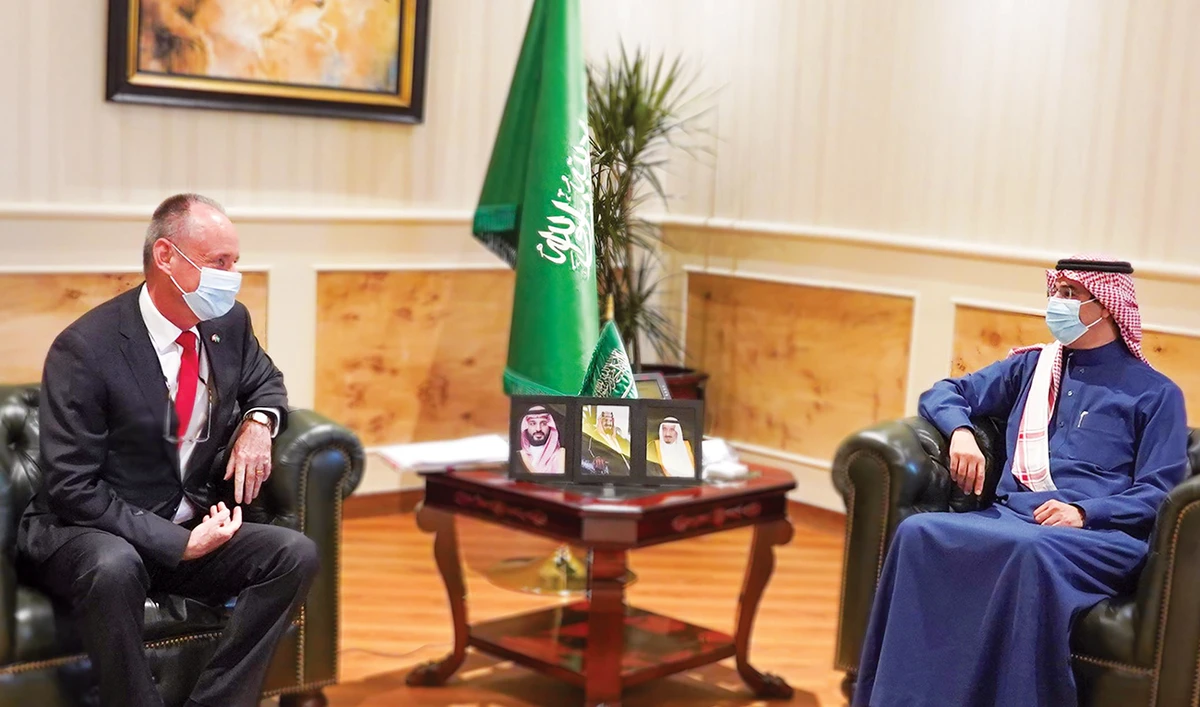 Saudi rights chief receives Swiss envoy