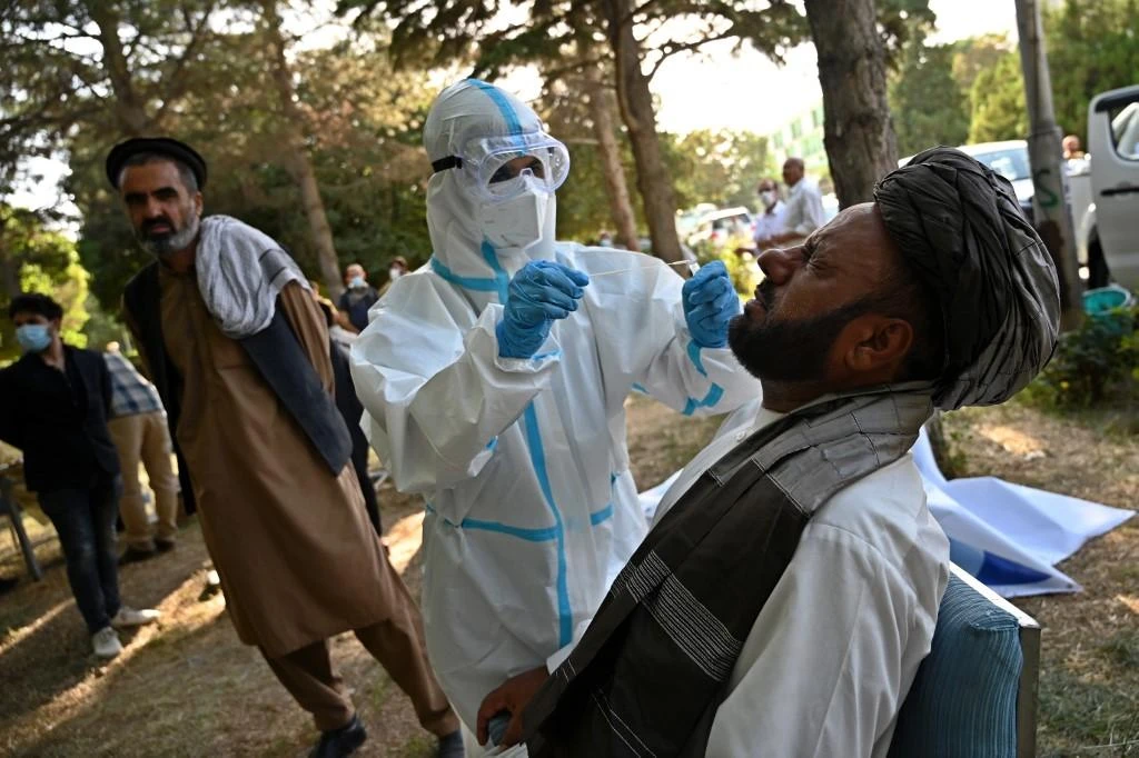 An Afghan health official said the COVID-19 vaccination program would cover the 20 percent of the country’s 38 million population. (AFP)