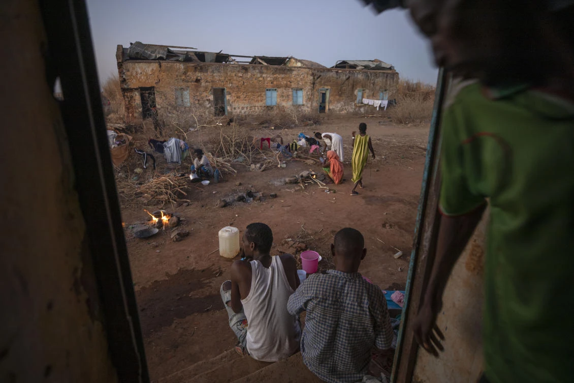 Above, refugees who fled Ethiopia’s conflict as the deadly fighting in Tigray neared the three-month mark. (AP)