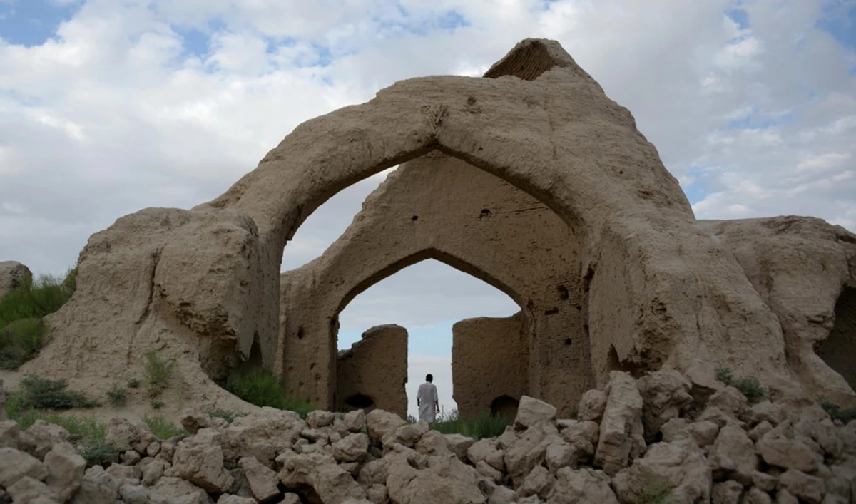 This photograph taken on June 19, 2016, shows the ruins of the house of Muslim mystic and poet Rumi in Balkh, northern Afghanistan. (AFP/File)