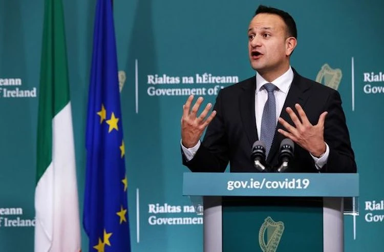 Ireland’s deputy leader Leo Varadkar announced the COVID-19 tablet-treatment breakthrough in parliament on Wednesday. (Reuters)