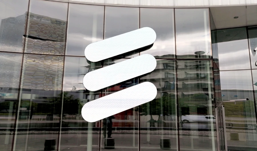Ericsson logo is seen at its headquarters in Stockholm, Sweden June 14, 2018. (Reuters)
