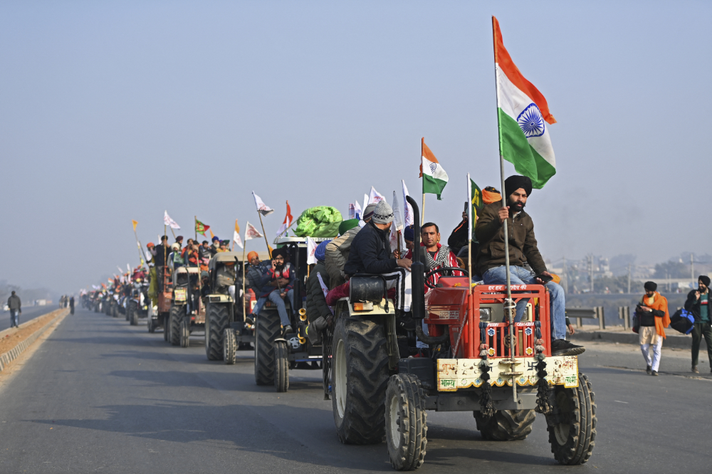 Farmers are an important political constituency in India and the protesters’ resistance to compromise puts Modi in a tough spot. (AFP)