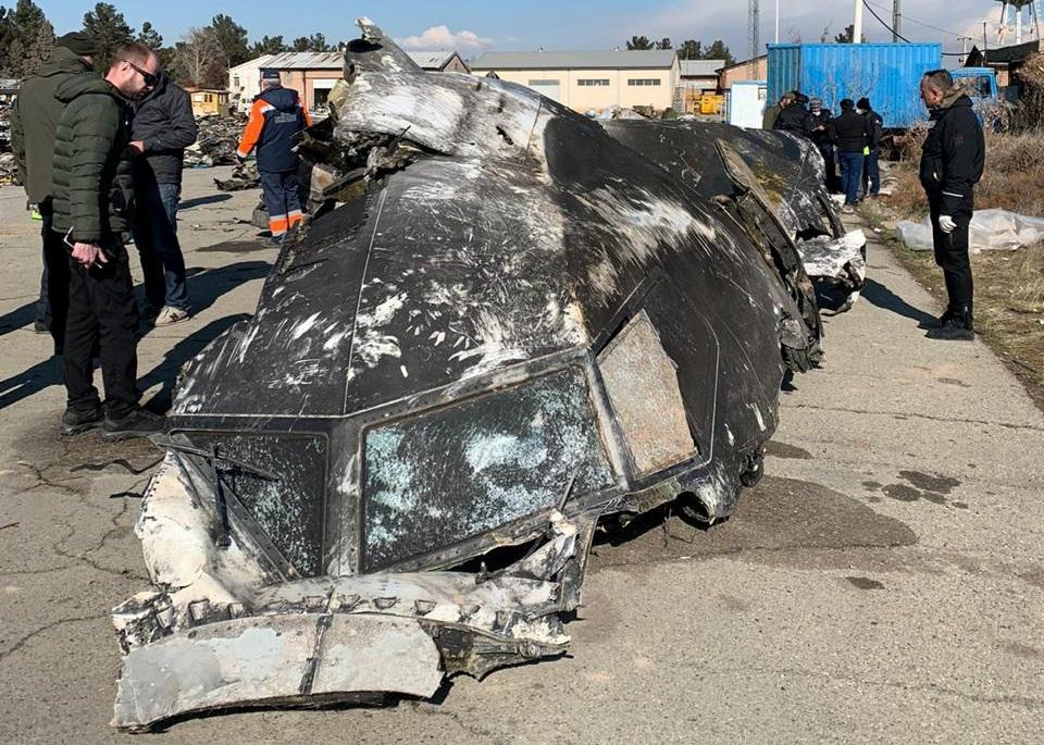 Wreckage of the Ukraine International Airlines Flight PS752 that crashed after take-off from Imam Khomeini airport, Tehran, Jan. 8, 2020. (Reuters)