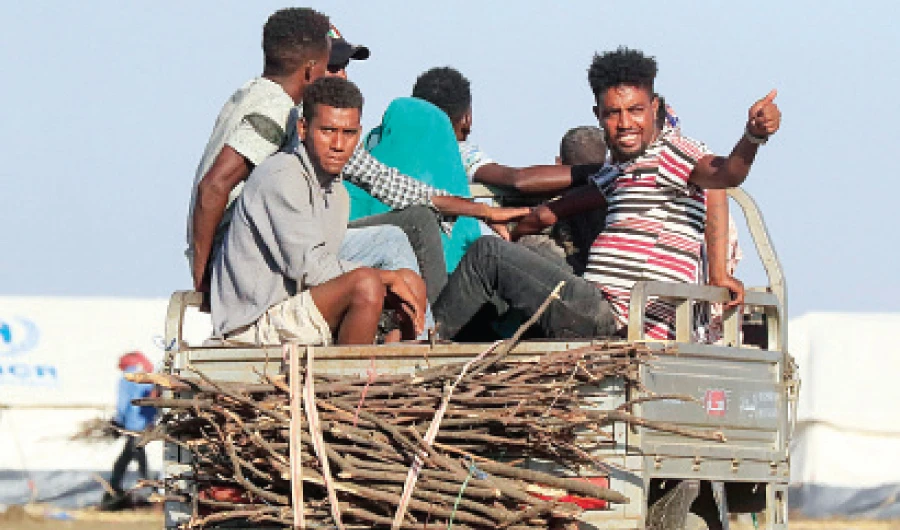 Ethiopian refugees, who fled the Tigray conflict, arrive in eastern Sudan. (File/AFP)